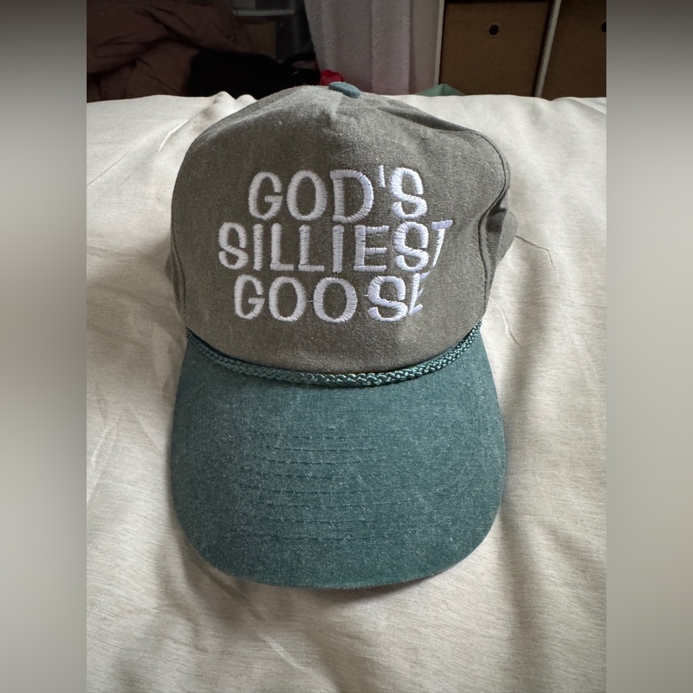 Embroidered 'GOD'S SILLIEST GOOSE' Two-Tone Cap